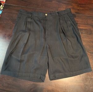 Tommy Bahama VTG Classic Black Men's 100% Silk Golf/Boat Shorts, Size 36